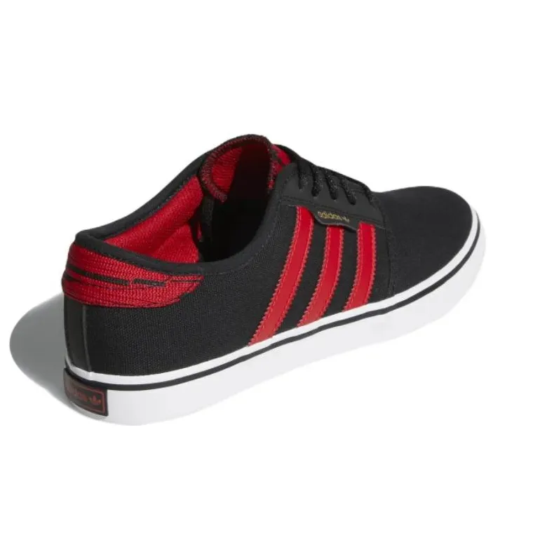 Adidas Originals Seeley Wear-resistant And Lightweight Low-Top Skateboard Shoes Men's Black Red-3