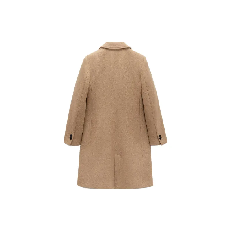 ZARA Coats Women's Tan-1