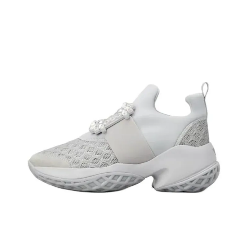 Roger Vivier Viv' Run Low Top Casual Shoes Women's Gray-0