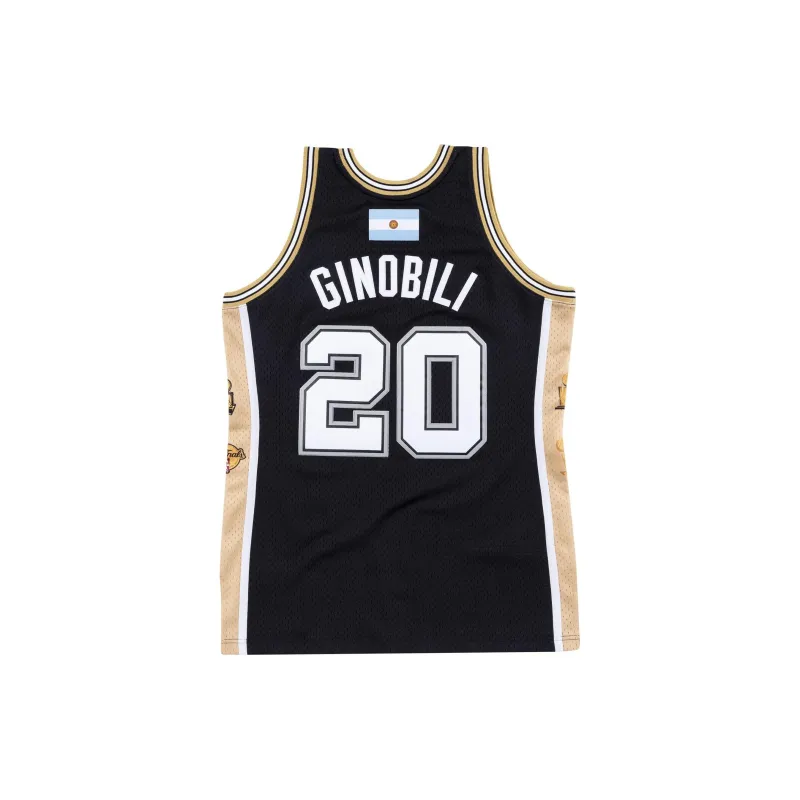 Mitchell Ness 2002 2018 Hardwood Classics Manu Ginobili San Antonio Spurs Retirement Swingman Jersey-1