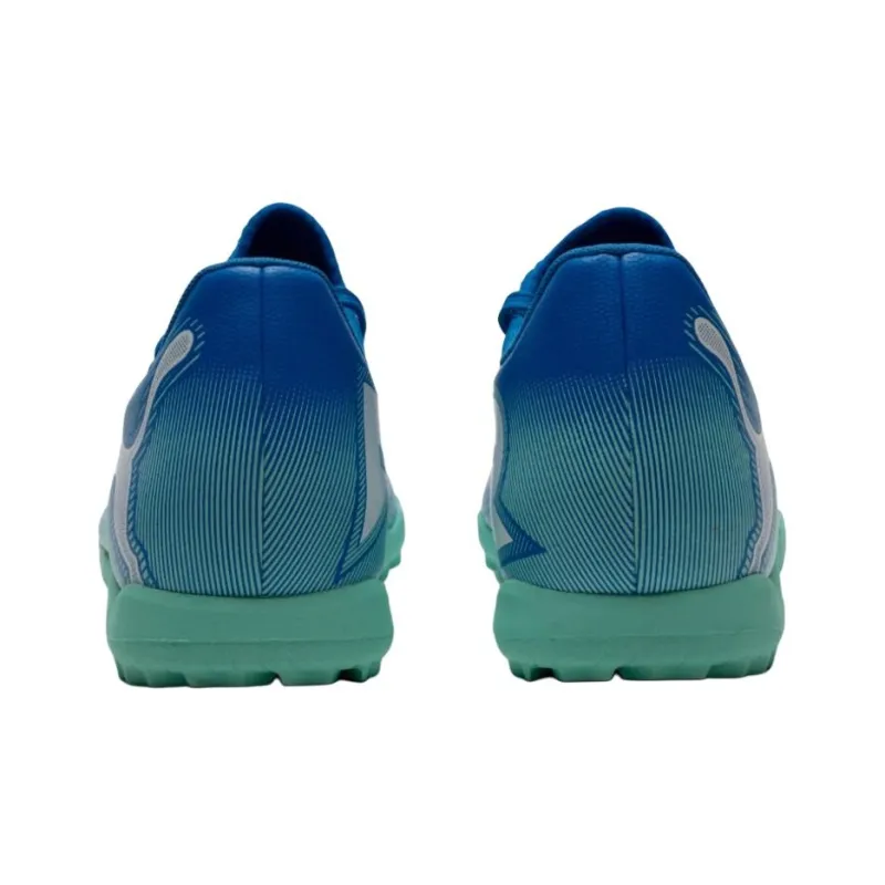 PUMA FUTURE 7 PLAY TT Rubber Broken Studs Artificial Ground Wear Resistant Soccer Shoes Men's Blue Green-3