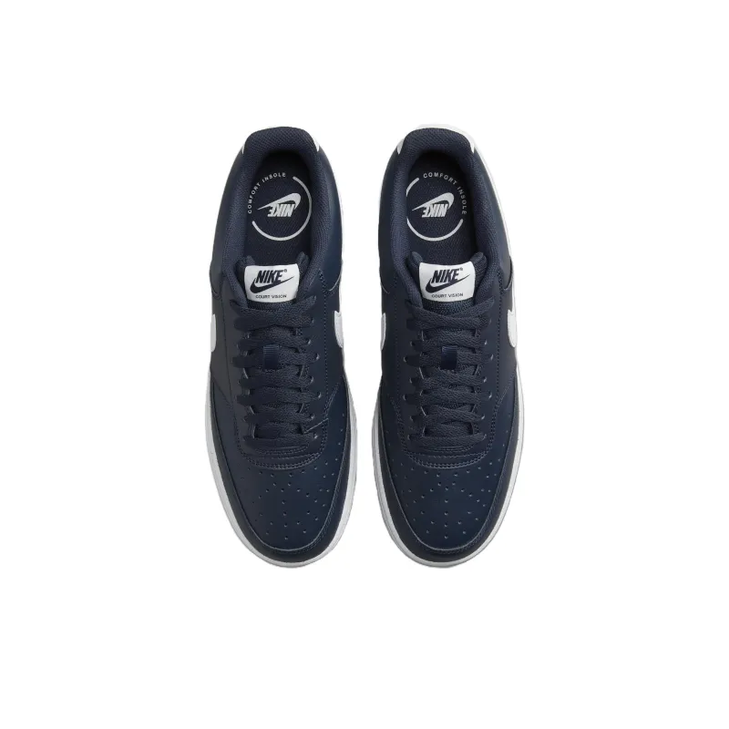 Nike Court Vision Low Anti Slip Wear Resistant Low Top Skateboard Shoes Men's Dark Blue-3