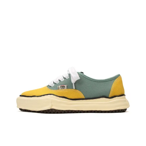 MIHARA YASUHIRO Baker Skateboard Shoes Unisex Low-Top Yellow Green