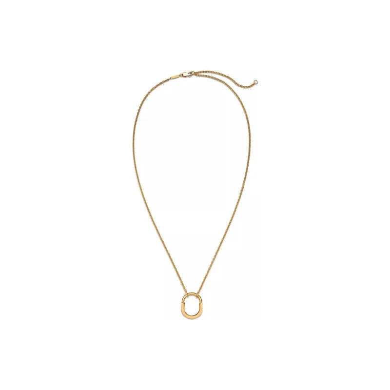 TIFFANY & CO. Lock 18K Gold Necklaces Women's Gold-1