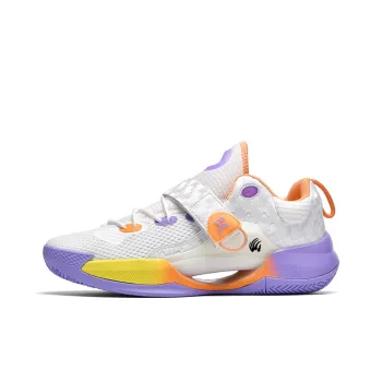 Animal Claws Anti Slip Wear Resistant Mid Top Basketball Shoes Unisex Tangerine Purple