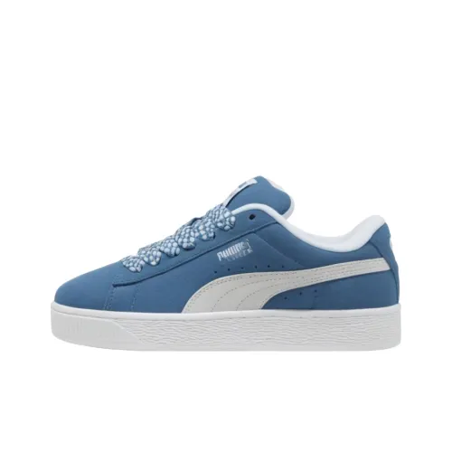 PUMA Suede XL Low Top Skateboard Shoes Women's Blue White