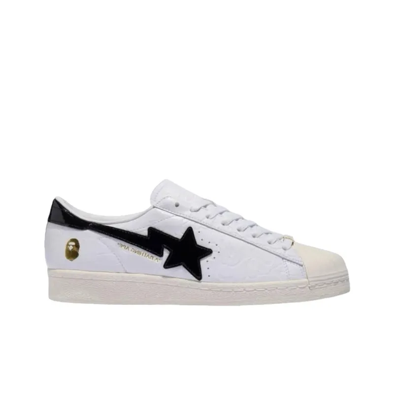 Adidas Superstar Vintage Bape White Black-1