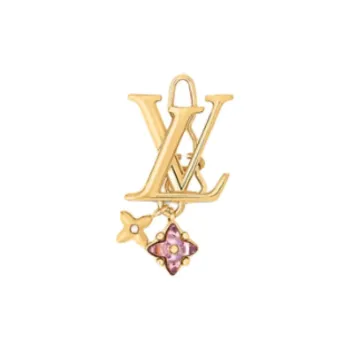 LOUIS VUITTON Metal Hair Clips Women's Gold
