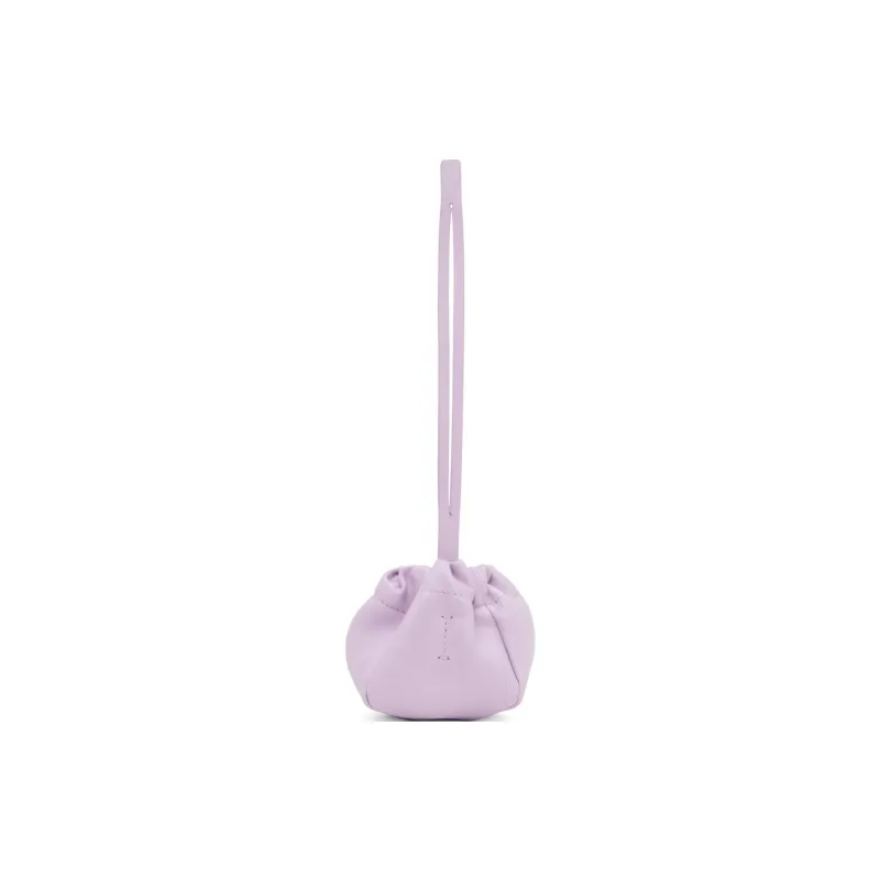 JIL SANDER Sheepskin Coin Purse Women's Purple-1