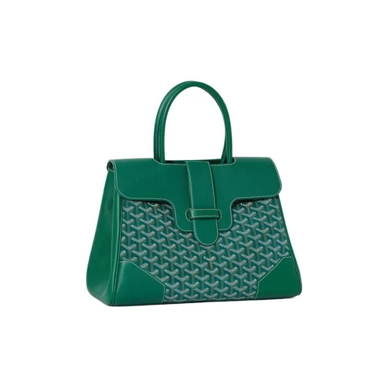 GOYARD Saigon Canvas With Leather Saigon Tote Handbag, Shoulder Bag Large Size Unisex Green-1