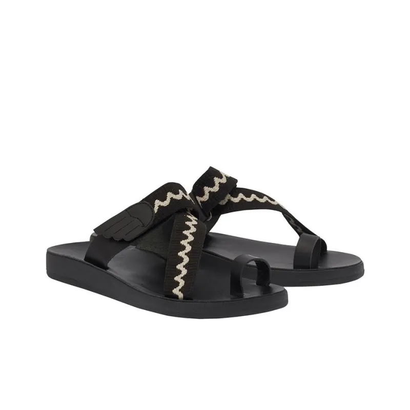 ANCIENT GREEK SANDALS Stylish Sandals Men's Black-2