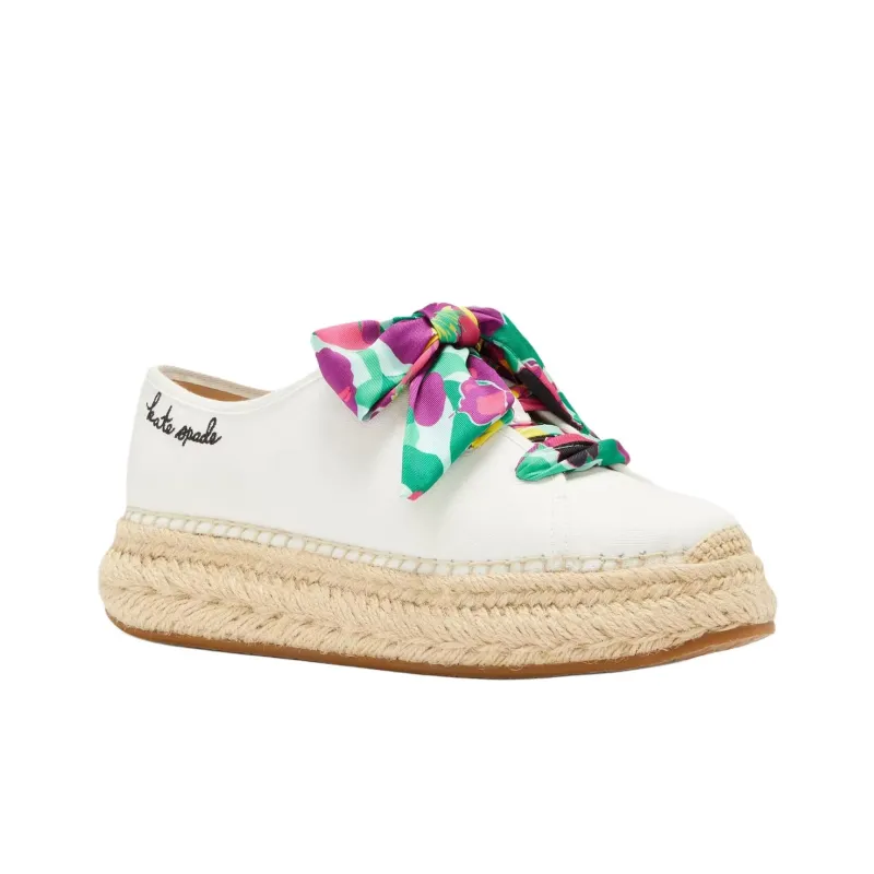 Kate Spade Eastwell Canvas Shoes 4.5cm Women's White-2