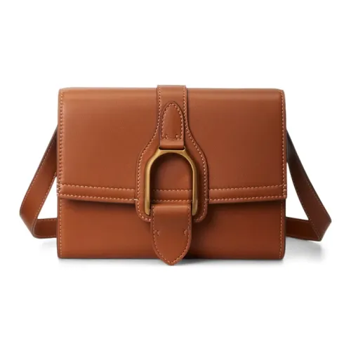 Polo Ralph Lauren Cow Leather Shoulder Bag Crossbody Bag Wallets Women's Brown