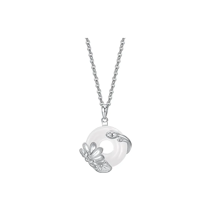 Long Fu Chalcedony Necklaces Women's-0