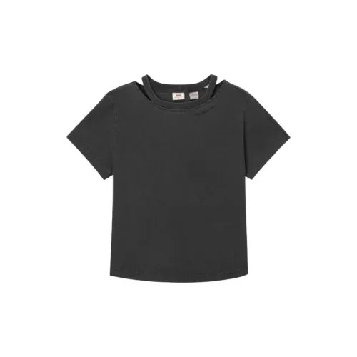 Levis T-Shirts Women's Charcoal Gray