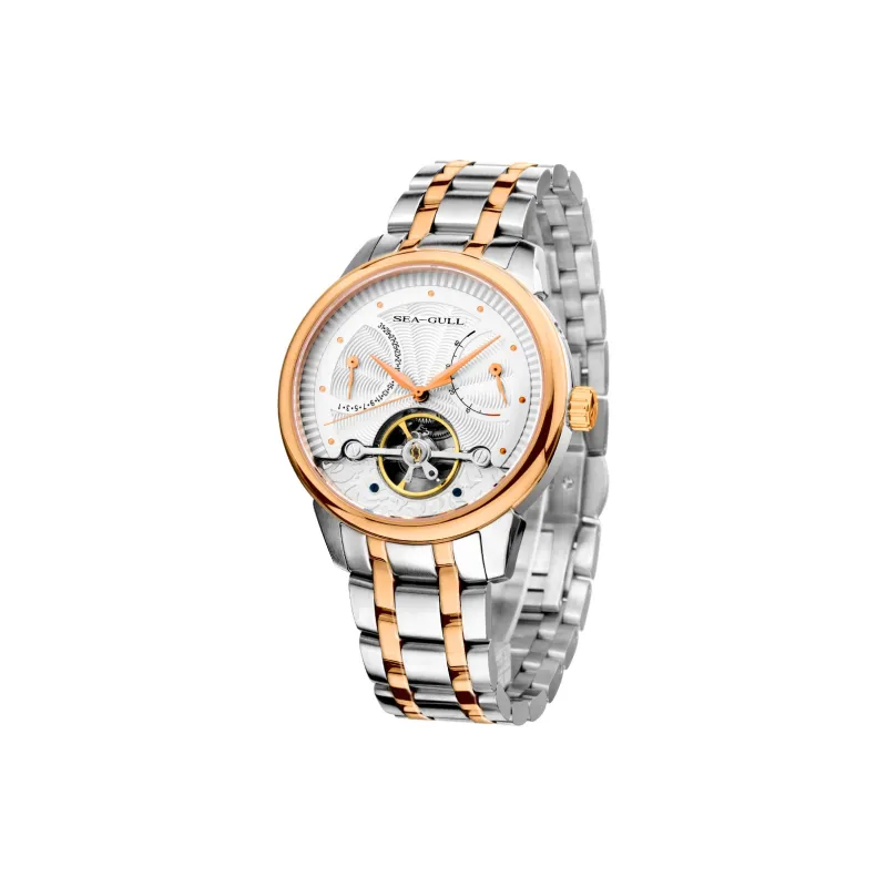 Sea-Gull Automatic Mechanical Movement Steel Strap Watch Men's Watches White Dial-2