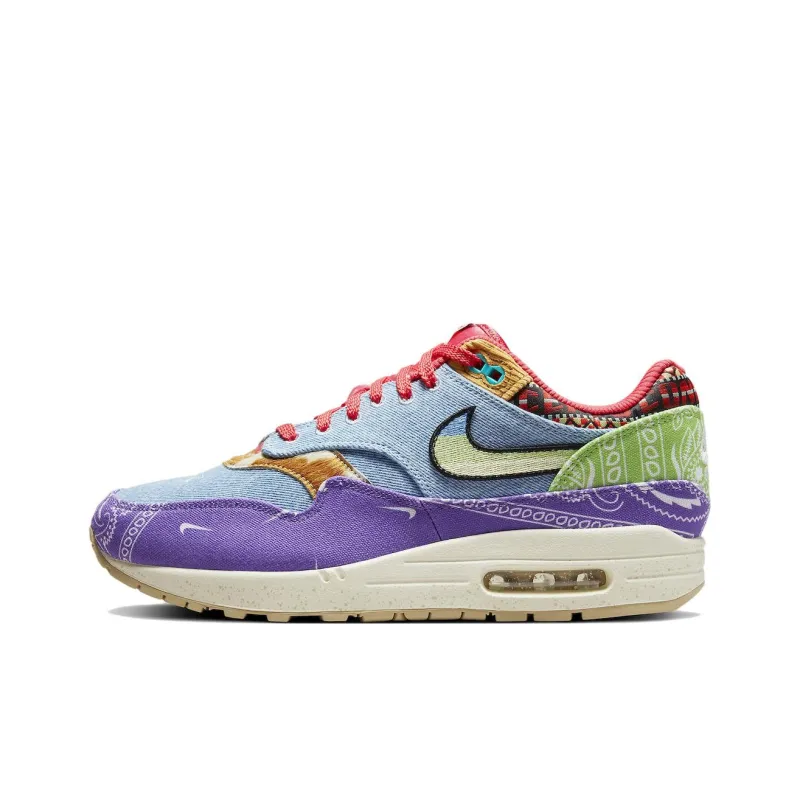 Concepts X Nike Air Max 1 Running Shoes Unisex Low-Top Purple/Blue/Red/Green-1