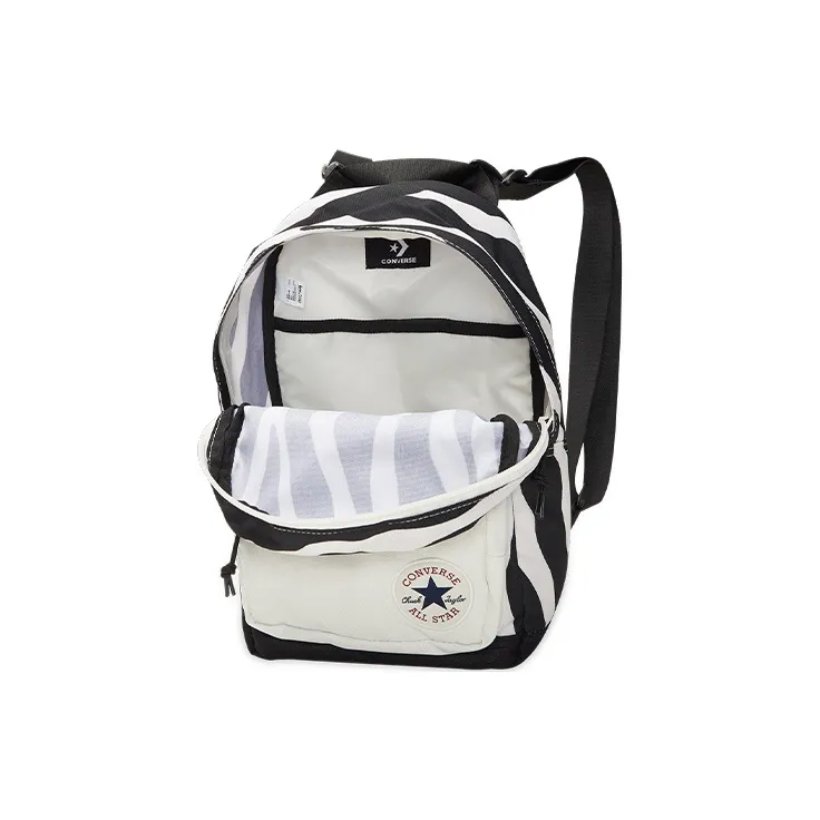 Converse Polyester Backpack Regular Unisex Black White-2