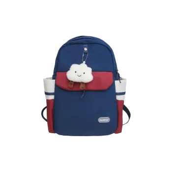 Dusen Kangaroo Nylon Backpack Women's Blue/Pink/Brown