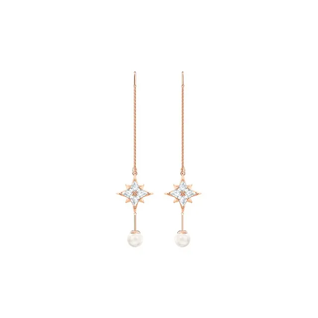 Swarovski Earrings Women's Rose Gold Tone Plated-1