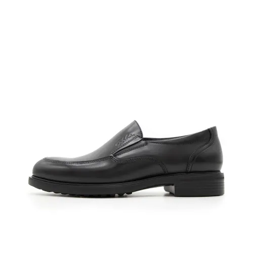 Satchi Low-Top Everyday Casual Business Formal Leather Shoes Men's Black