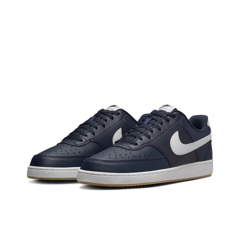 Nike Court Vision Low Anti Slip Wear Resistant Low Top Skateboard Shoes Men's Dark Blue-2