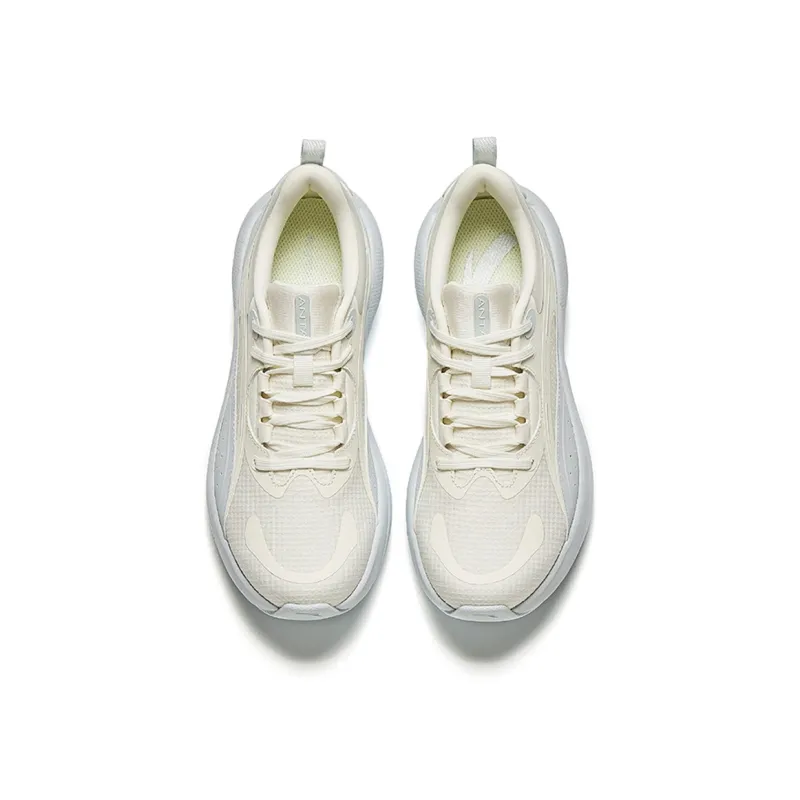 Anta Running Collection Anti Slip Wear Resistant Low Top Casual Running Shoes Women's White Blue-2