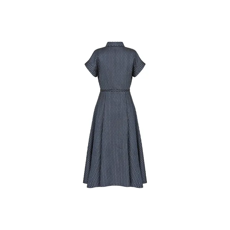 DIOR Quarterly New Products Short Sleeved Dresses Women's Blue-1