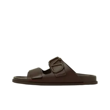 Valentino Vlogo Slide Slippers Men Brown