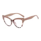 Upper Coffee, Lower Leopard Print with White Lens