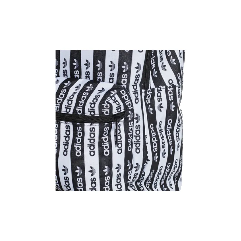 Adidas Originals Polyester Plain Weave Fabric Backpack Regular Unisex Black White-4