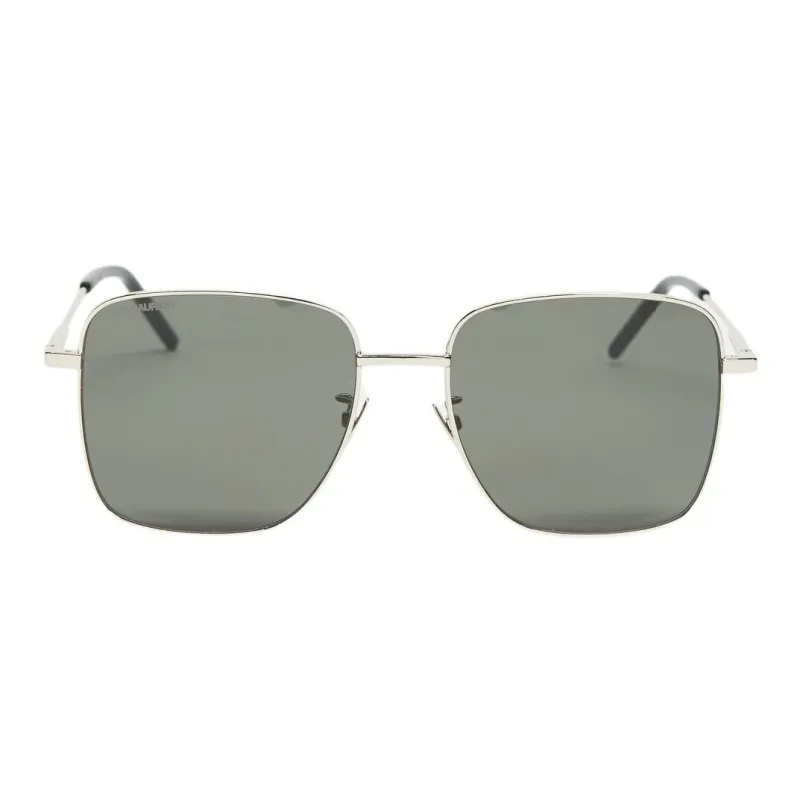 SAINT LAURENT Metal Square Sunglasses Women's Silver-0