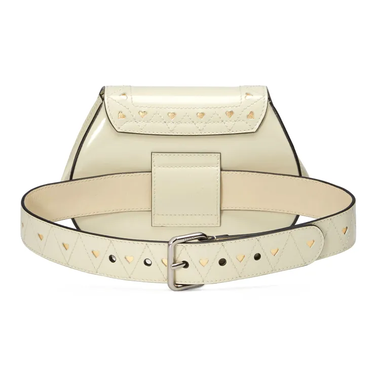 GUCCI Leather Saddle Bag Fanny Pack Sling Bag Shoulder Bag Crossbody Bag Kids' White-3