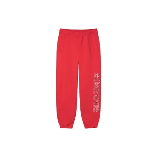 Stussy Knitted Sweatpants Men Red