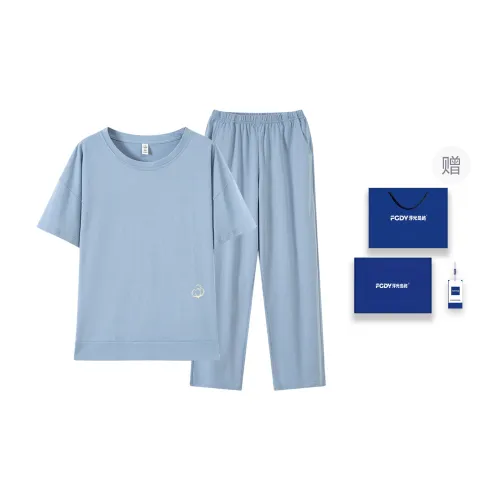 Floating Light Islands Pajama Set Women's Gift Box Set Azure