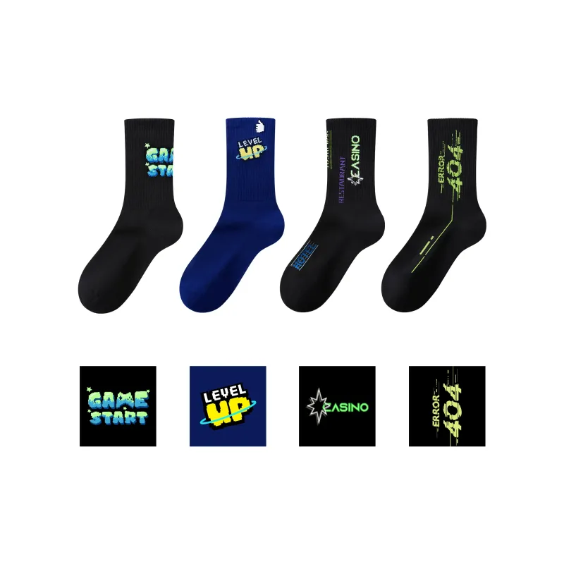 Crabsecret Battle Armor Series Mid-Calf Socks Men's 4 Pack-4