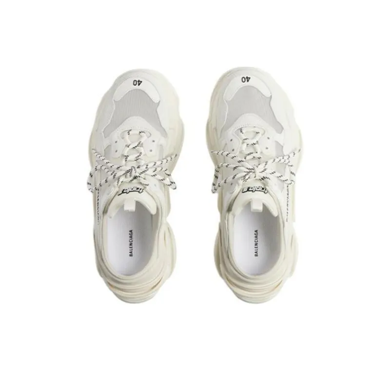 Balenciaga Triple S Closed Toe Slippers 3cm Women's White-3