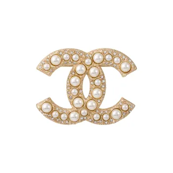CHANEL 2024 Cc Pearl Brooch