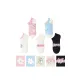 Women's/Mica White (Pink) Sky Blue, Mica White (Pink Ankle Sock) Peach Pink, Midnight Black
