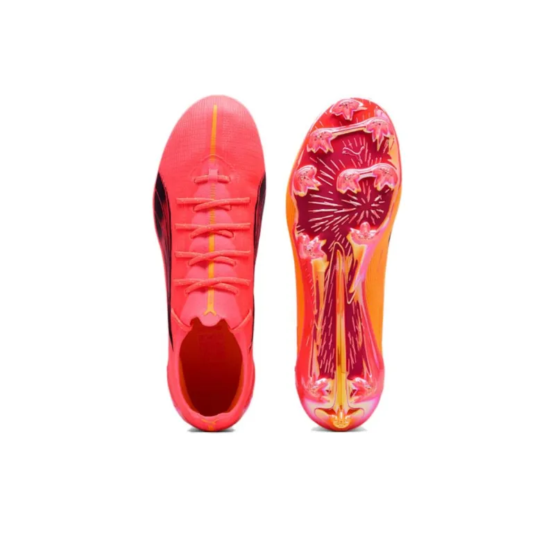 PUMA Ultra 5 Anti Slip Wear Resistant Soccer Shoes Unisex Pink-3