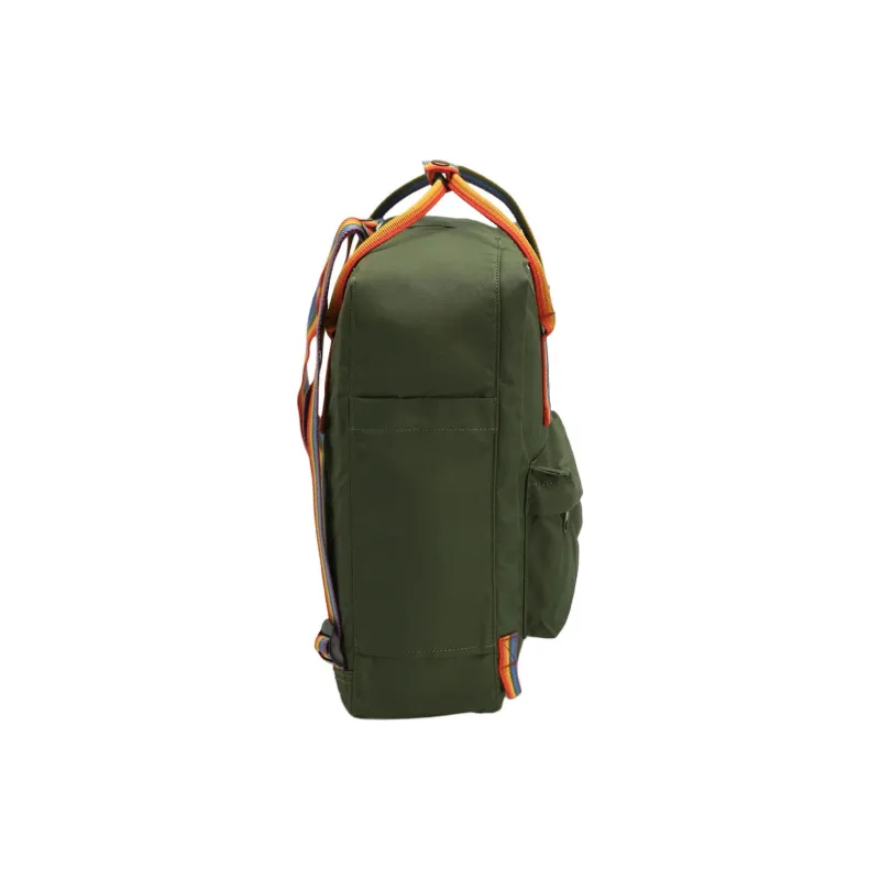 Fjallraven Kanken Vinylon Rainbow Backpack Unisex Spruce Green-4