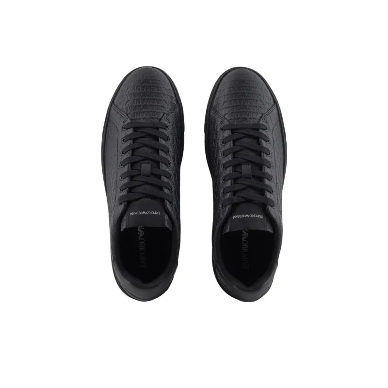 EMPORIO ARMANI Logo Debossed Low Top Sneakers-3