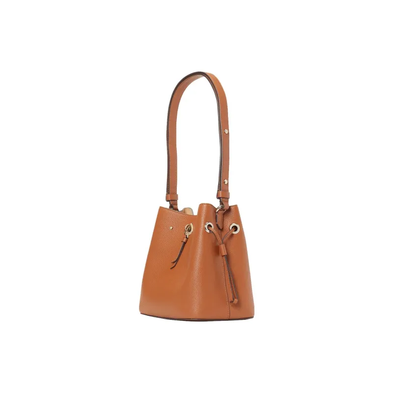 Kate Spade Marti Pebbled Calfskin Bucket Bag Handbag Shoulder Bag Women's Brown-2