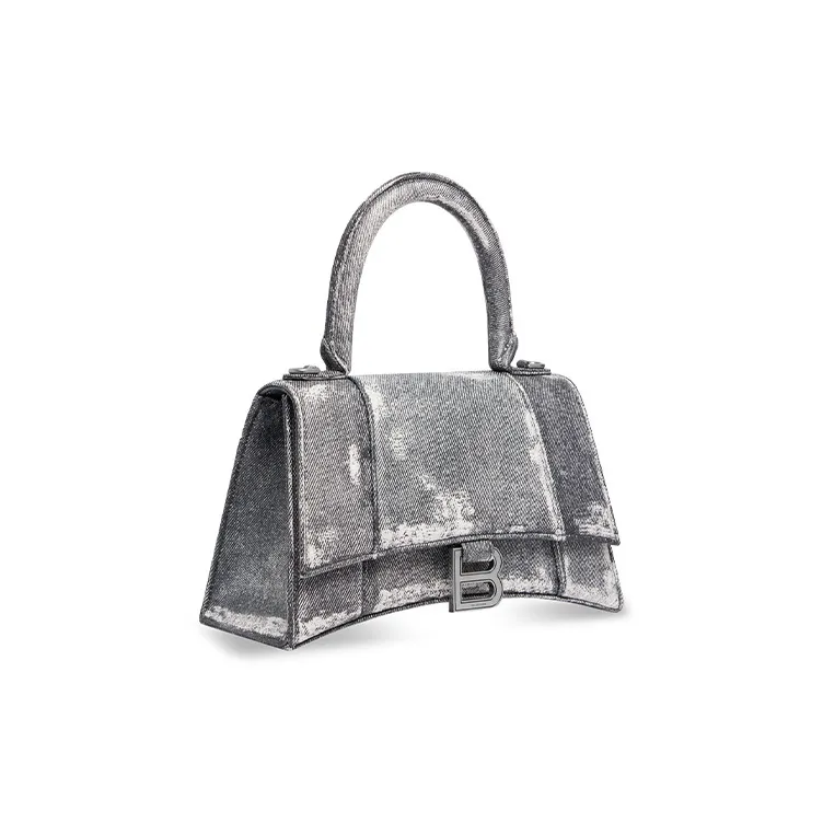 Balenciaga Hourglass Sheepskin Shoulder Bag, Crossbody Bag, Handbag Small Size Women's Black-2