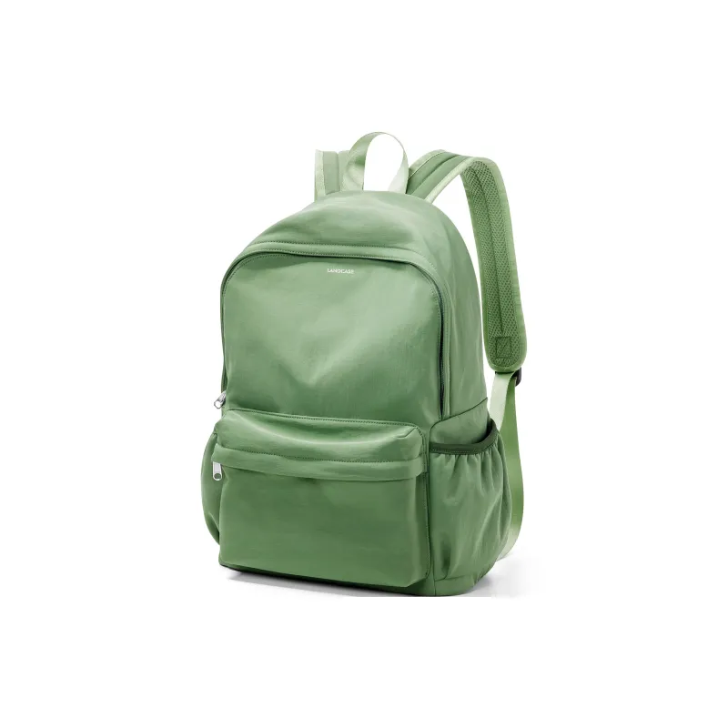LANDCASE Fabric Backpack Laptop Bag Unisex Green/Black/Khaki-2
