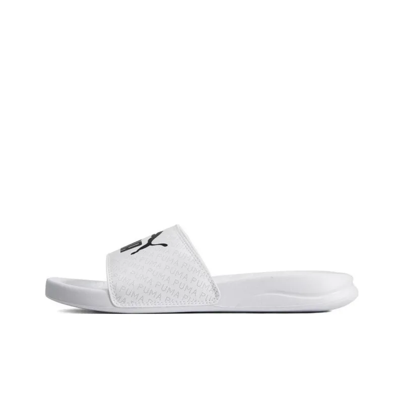 PUMA Popcat 20 Slip Resistant Slide Slippers Unisex White Black Gray-0