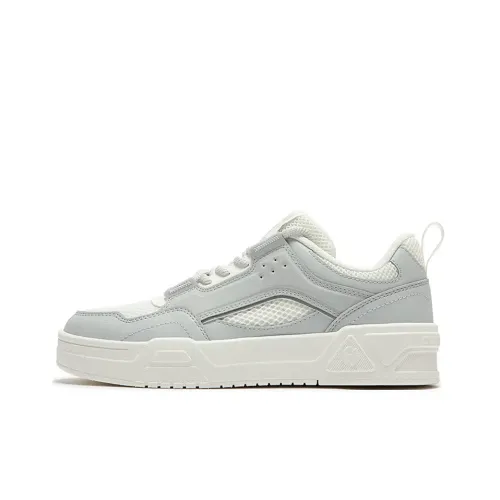 361° Crescent Moon Lightweight And Breathable Low Top Skateboard Shoes Women's White Gray