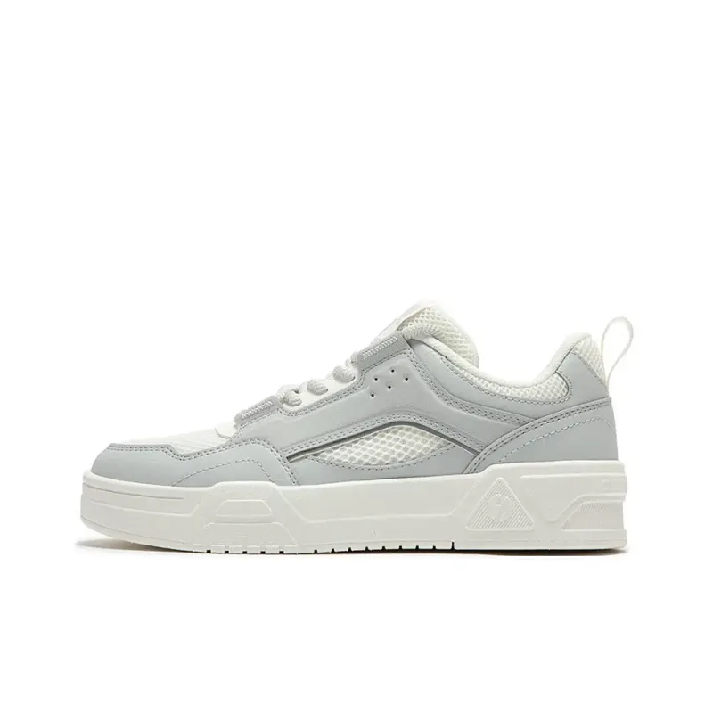 361° Crescent Moon Lightweight And Breathable Low Top Skateboard Shoes Women's White Gray-0
