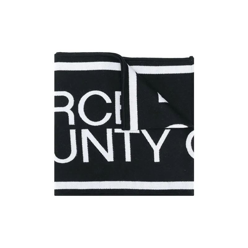 Marcelo Burlon Knit Scarves Unisex Black White-4