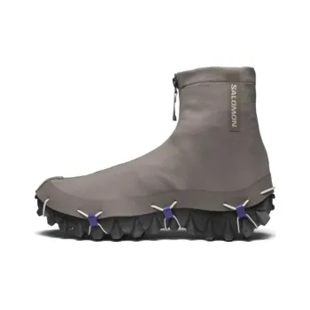 SALOMON SNOWCLOG ADVANCED Anti Slip Wear Resistant Mid Top Outdoor Athletic Shoes Unisex Iron Gray